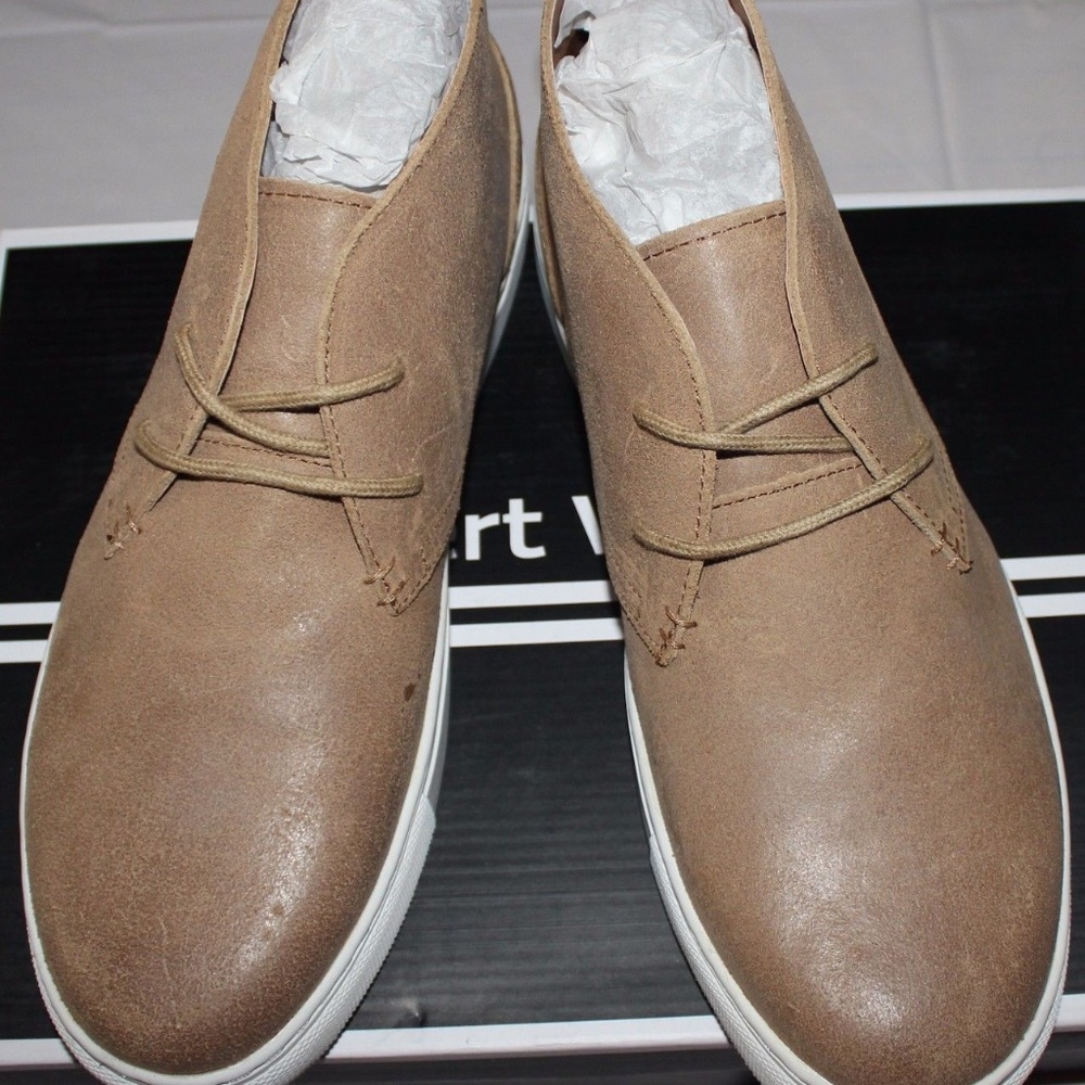 ROBERT WAYNE JUNIOR SAND LEATHER LACE UP SNEAKER